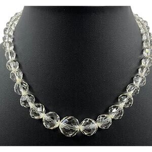 Swavorski Clear Beaded Necklace NWT Vintage Stunning!!